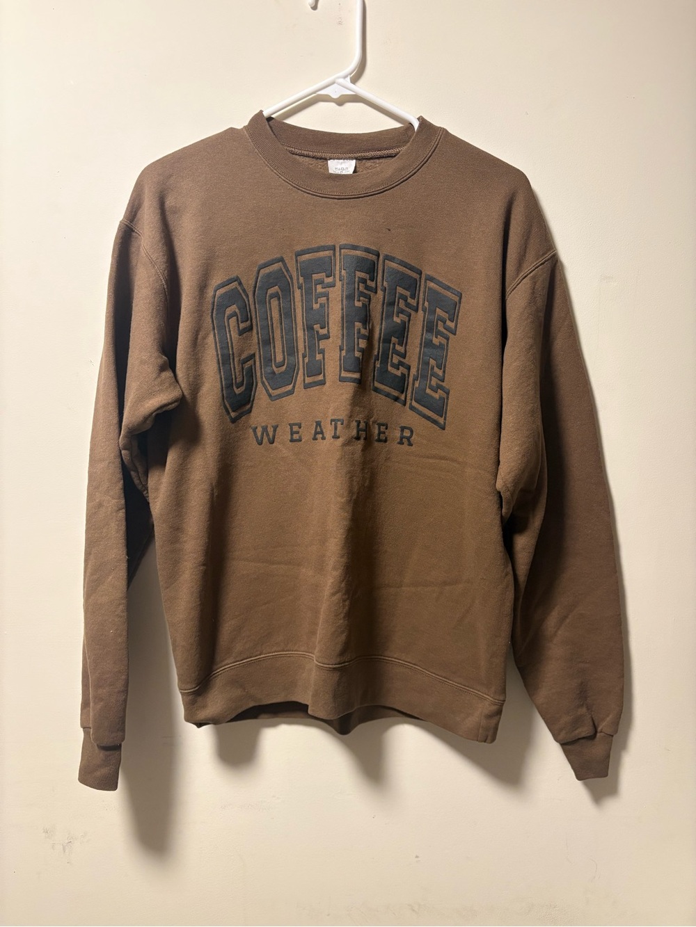 Coffee Weather Brown Crewneck Sweatshirt